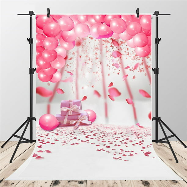Kate 8×8ft Brick Wall with Balloon Kids Photo Backdrop Baby Shower Background Birthday Photo Studio Props for Chilren Photography Pink 